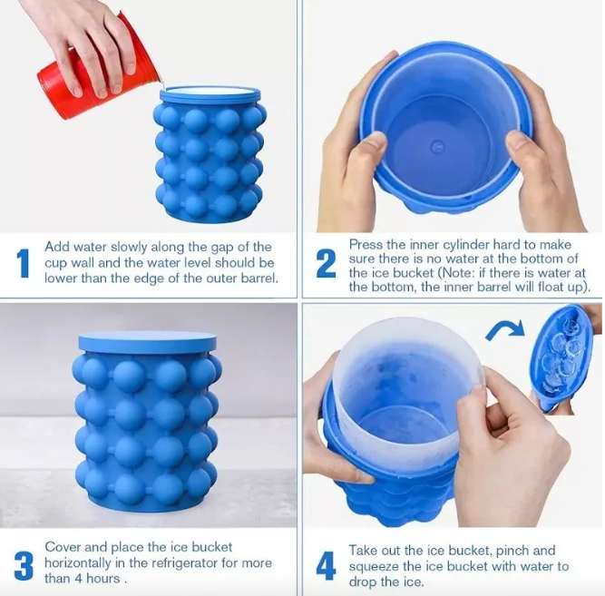 CUBETA PARA HACER HIELO, DE SILICONA