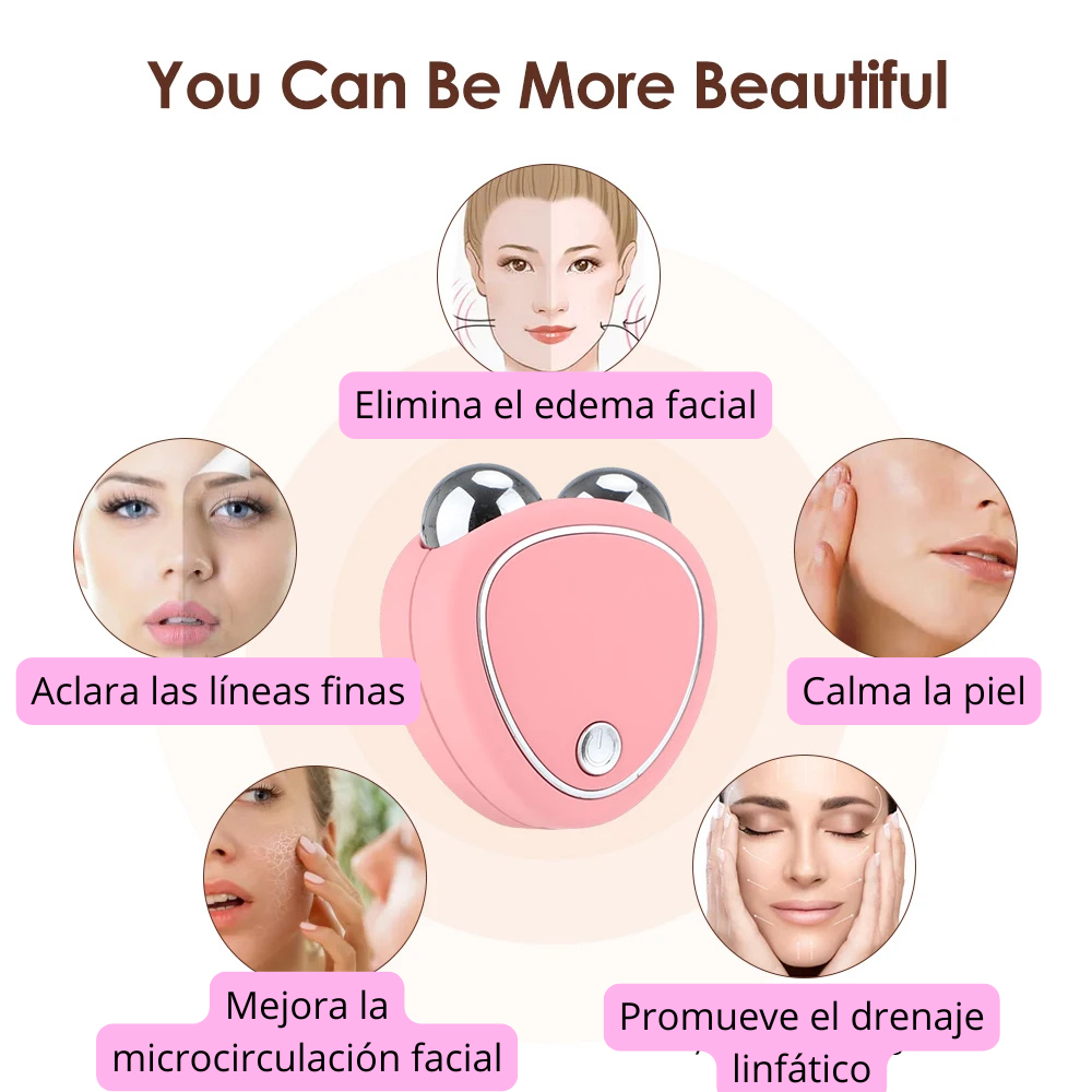 MASAJEADOR FACIAL, CON MICROCORRIENTE