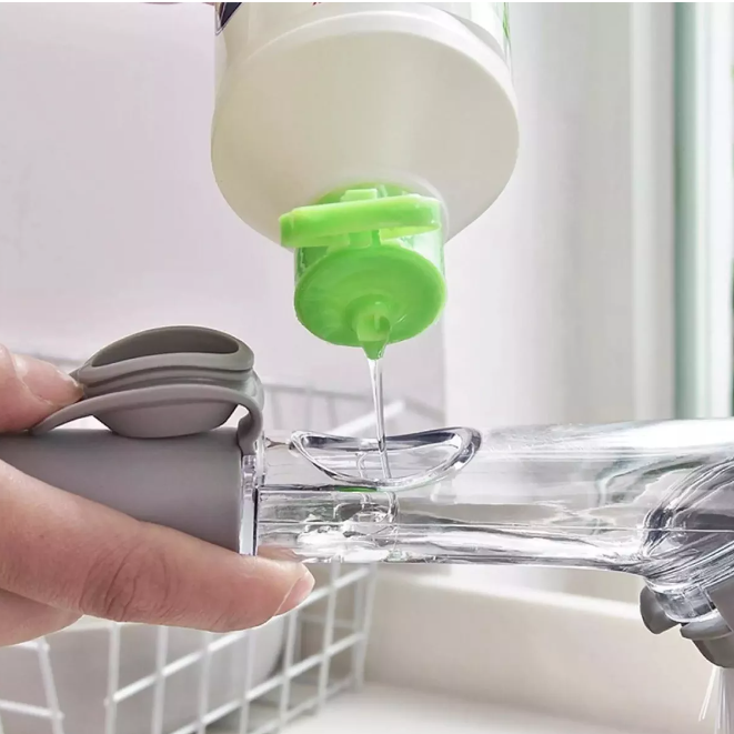 CEPILLO DISPENSADOR JABON, PARA LIMPIEZA HOGAR