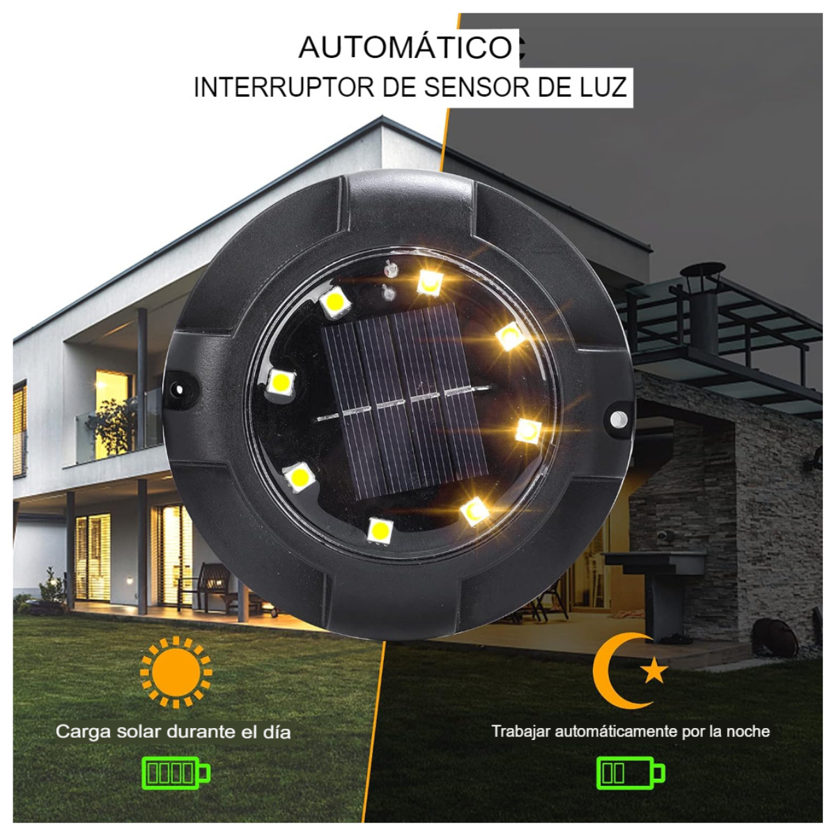 Kit de 4 Estacas Solares Para Jardín