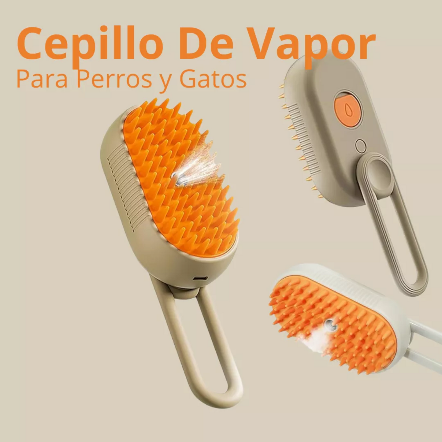 Cepillo para Mascotas a Vapor, Recargable