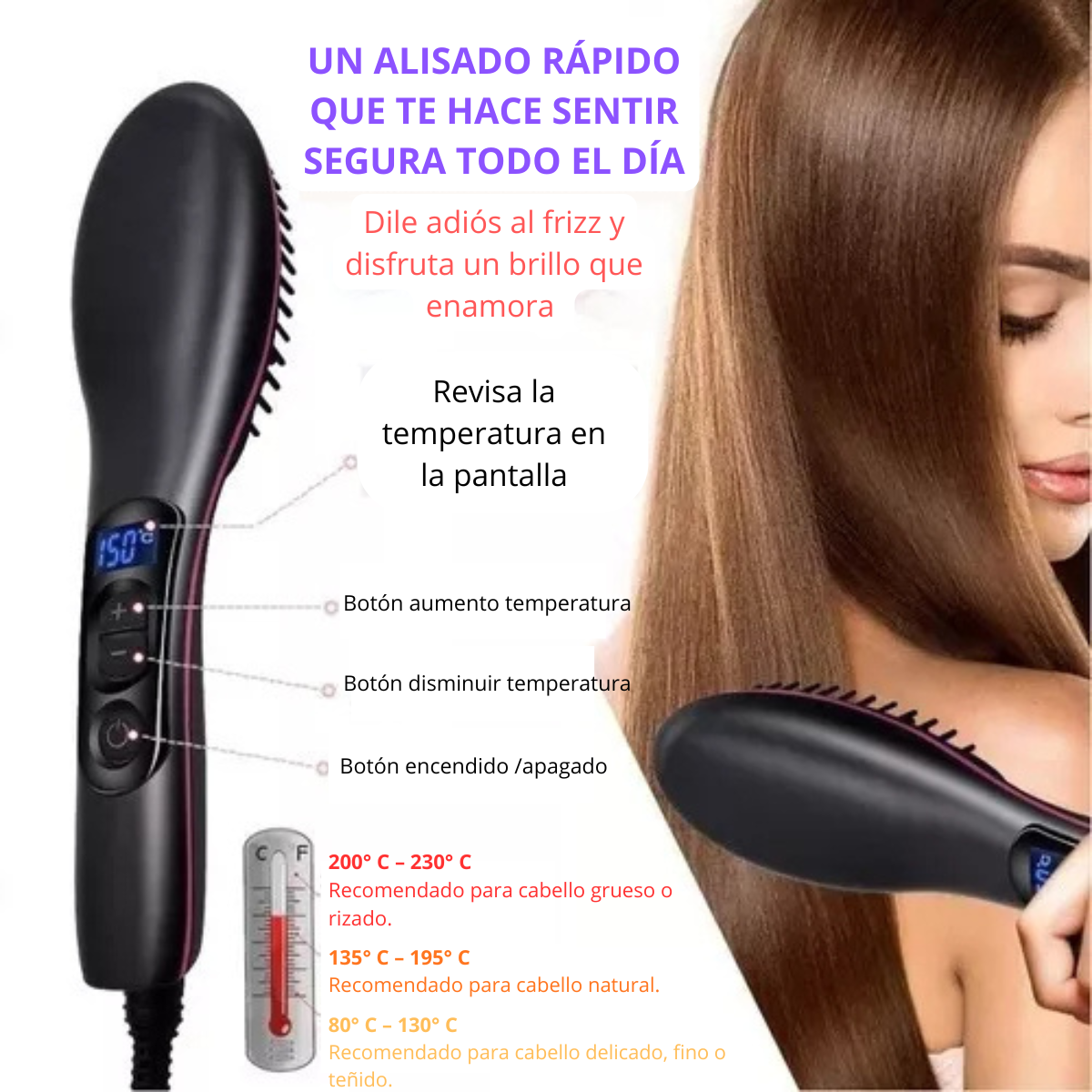 CEPILLO ALISADOR ANTI FRIZZ PREMIUM