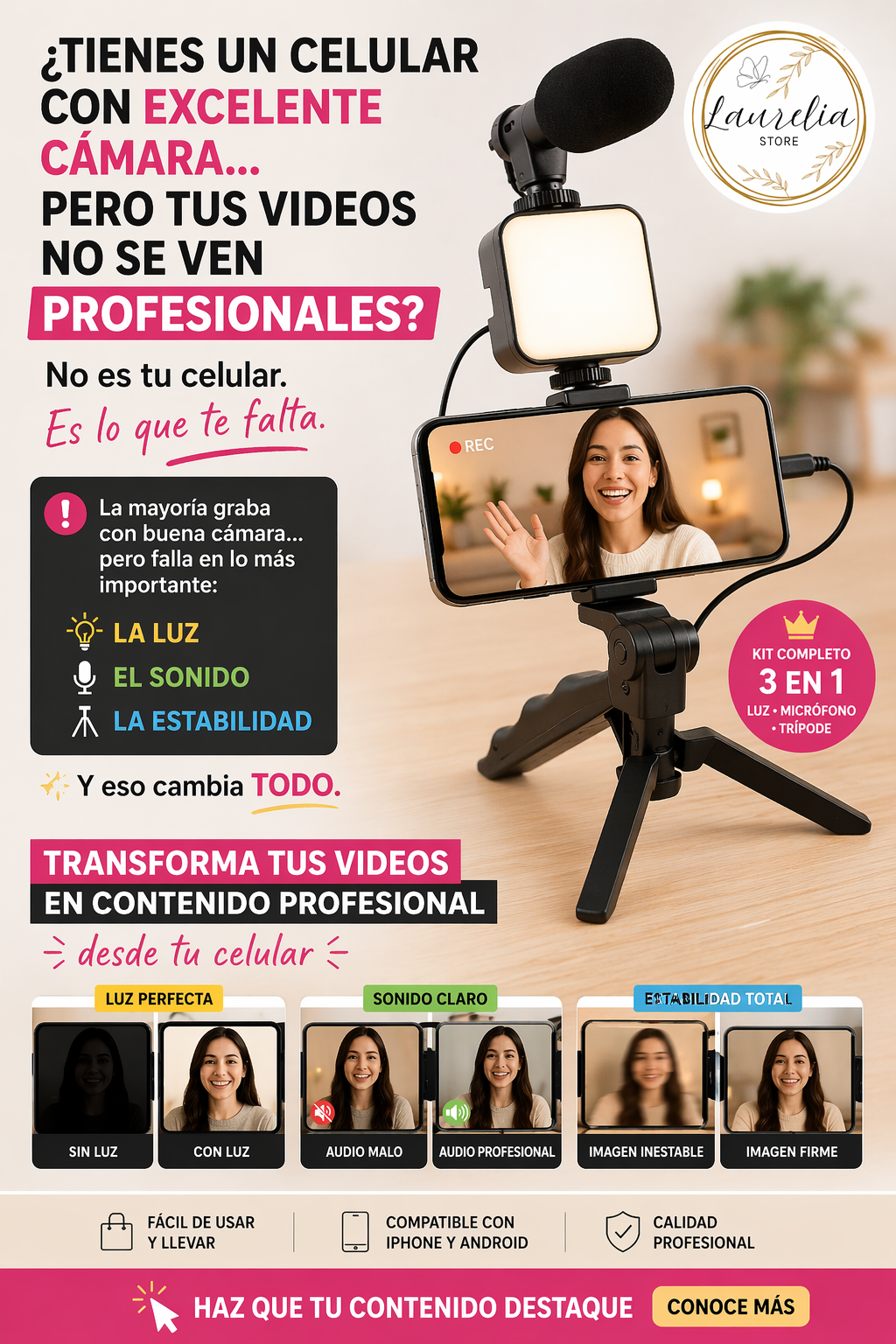 KIT DE GRABACIÓN 3 EN 1